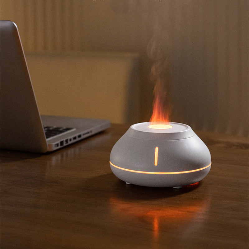 Colorful Flame Aroma Diffuser Humidifier - Creative Desktop Humidifier for Home & Room
