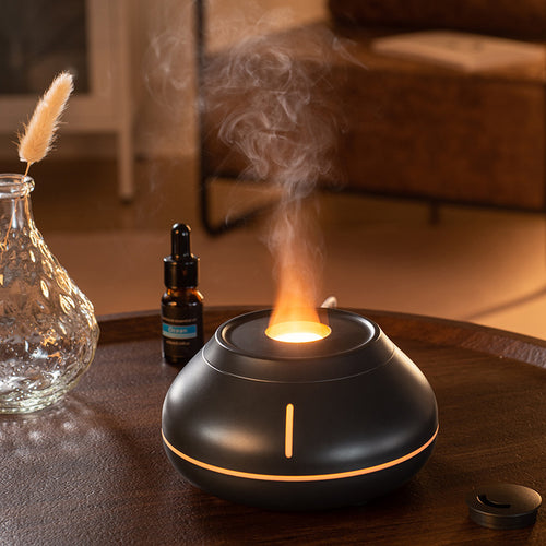 Colorful Flame Aroma Diffuser Humidifier - Creative Desktop Humidifier for Home & Room